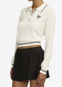 THE TENNIS DRAWSTRING SKIRTNAVY