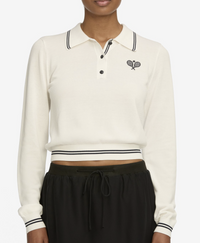 THE L/S TENNIS POLOWHITE