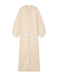 Robe longue en crochet - Cream