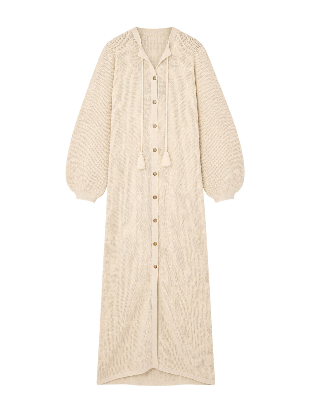 Robe longue en crochet - Cream