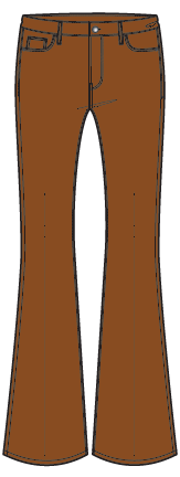 LE HIGH FLAREBRONZE VELVET