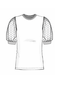 THE LACE SLEEVE TEEWHITE