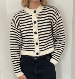 THE STRIPED CHUNKY FEMME CARDICREAM MULTI