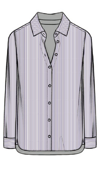 THE STRIPED BOY SHIRTAUBERGINE MULTI
