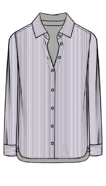 THE STRIPED BOY SHIRTAUBERGINE MULTI