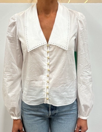 THE EYELET SAILOR BLOUSEWHITE