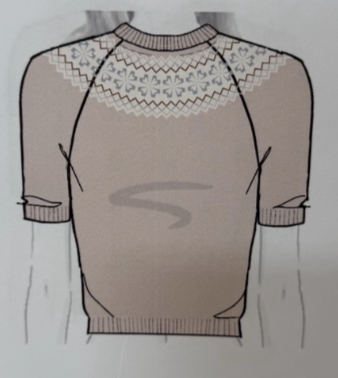 THE S/S CASHMERE FAIRISLEPINK SAND