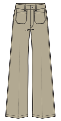 LE SLIM PALAZZO MODERNIST POCKETKHAKI