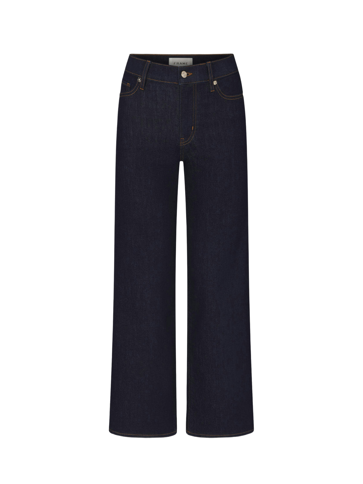 Slim-fit cropped palazzo denim trousers - Rinse
