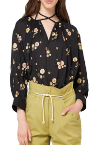 Blouse brodée Lola - Black