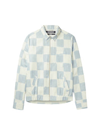 Chemise à carreaux zippée - Blue Checks