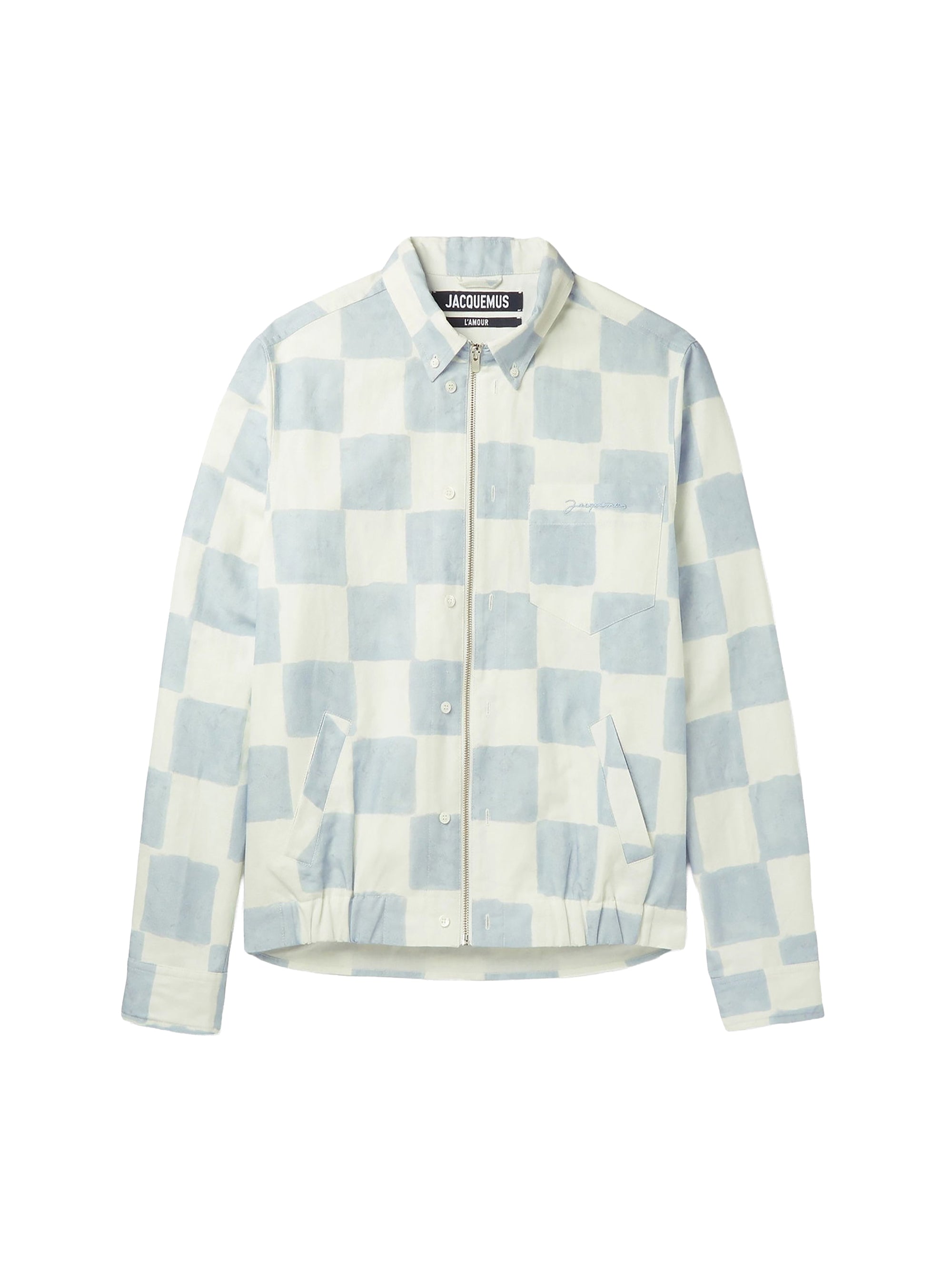 Chemise à carreaux zippée - Blue Checks