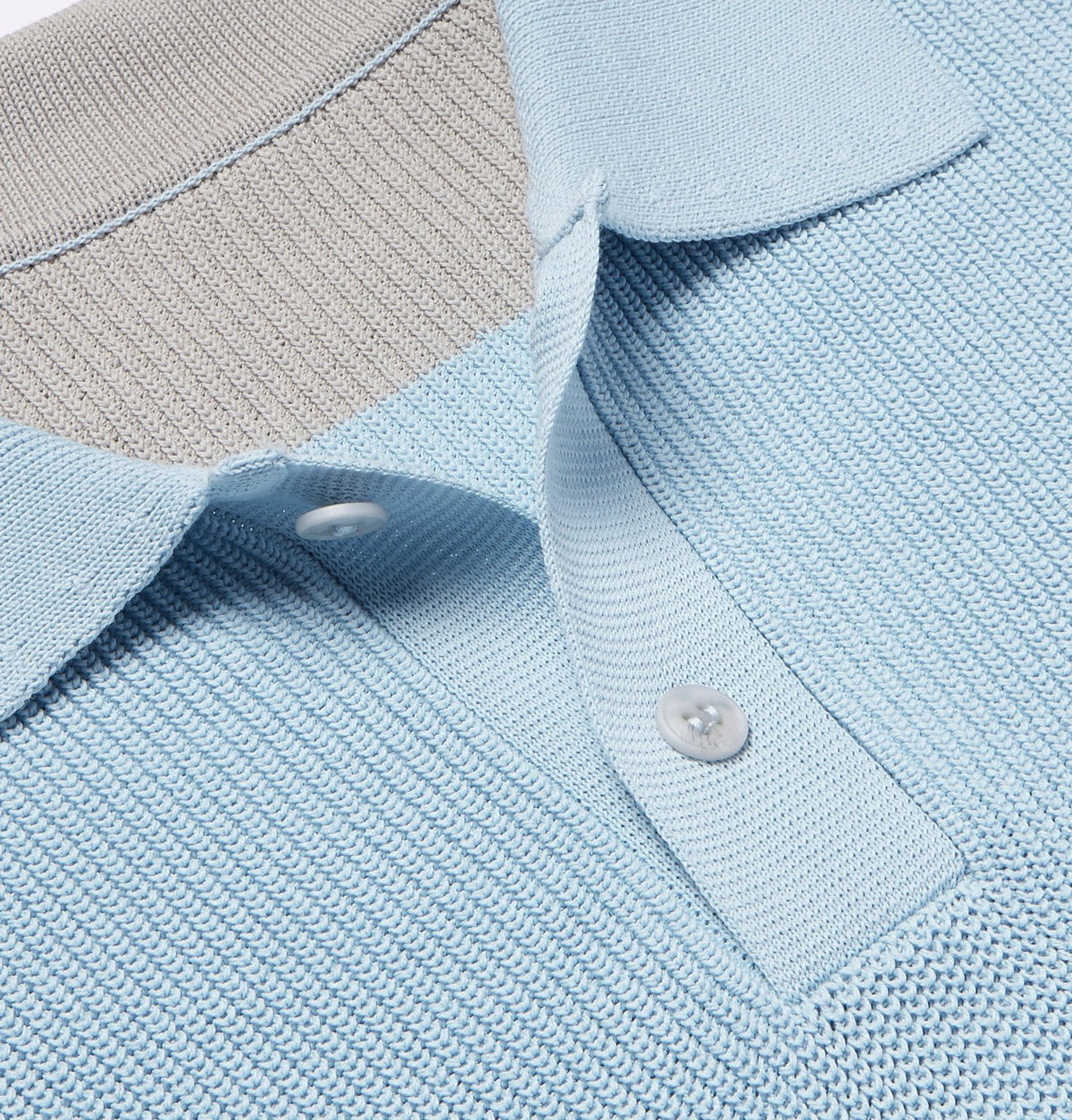 Polo en maille à col classique - Light Blue