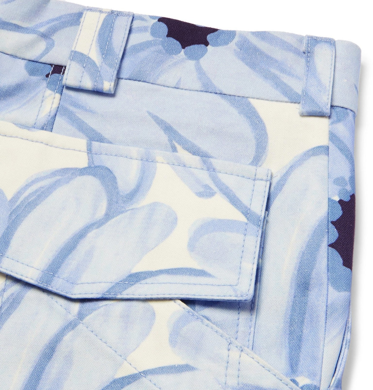 PRINT BLUE FLOWERS LE SHORT DE COSTUME