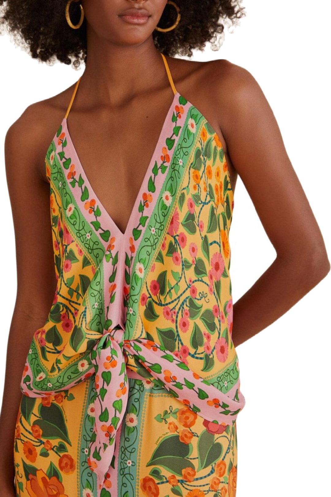 Blouse Heart Ivy façon foulard - Jaune