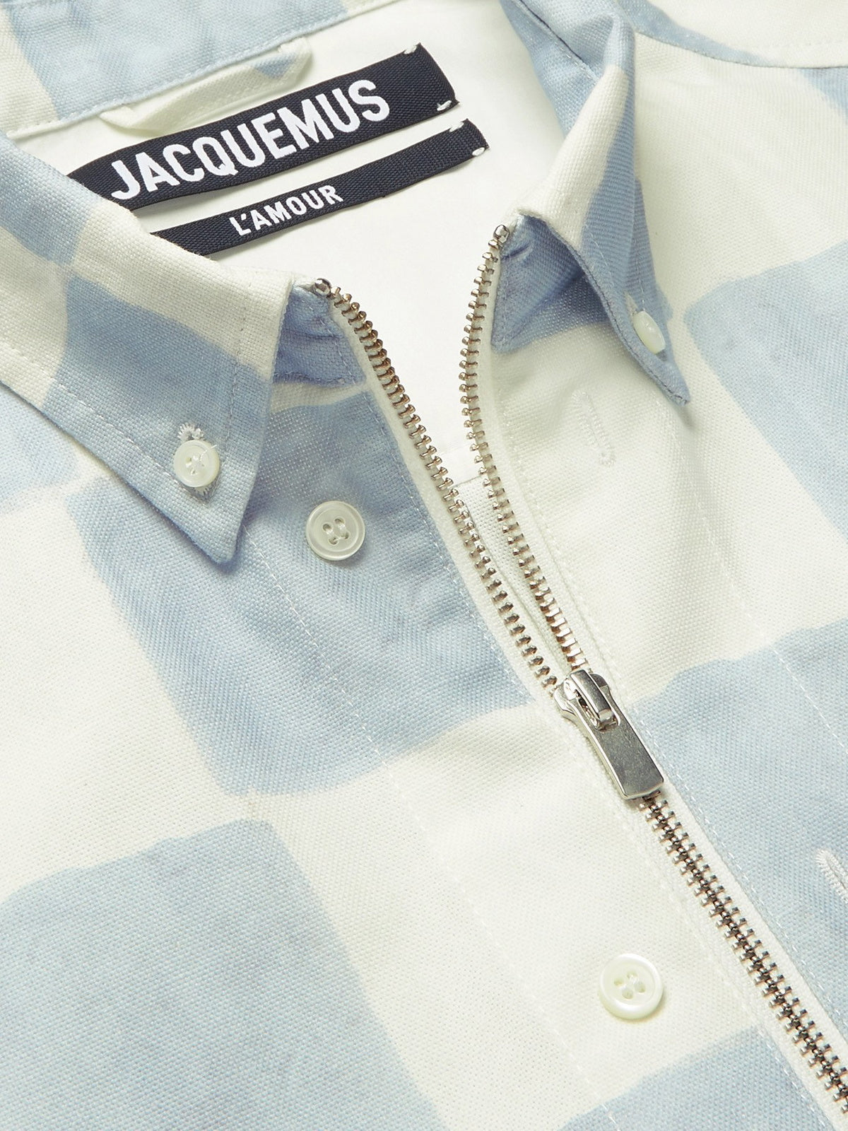Chemise à carreaux zippée - Blue Checks