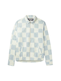 Chemise à carreaux zippée - Blue Checks
