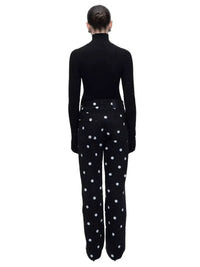 Jean droits à motifs à pois - Black & White