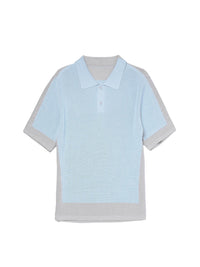 Polo en maille à col classique - Light Blue