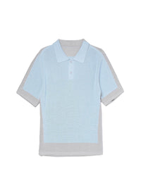 Polo en maille à col classique - Light Blue