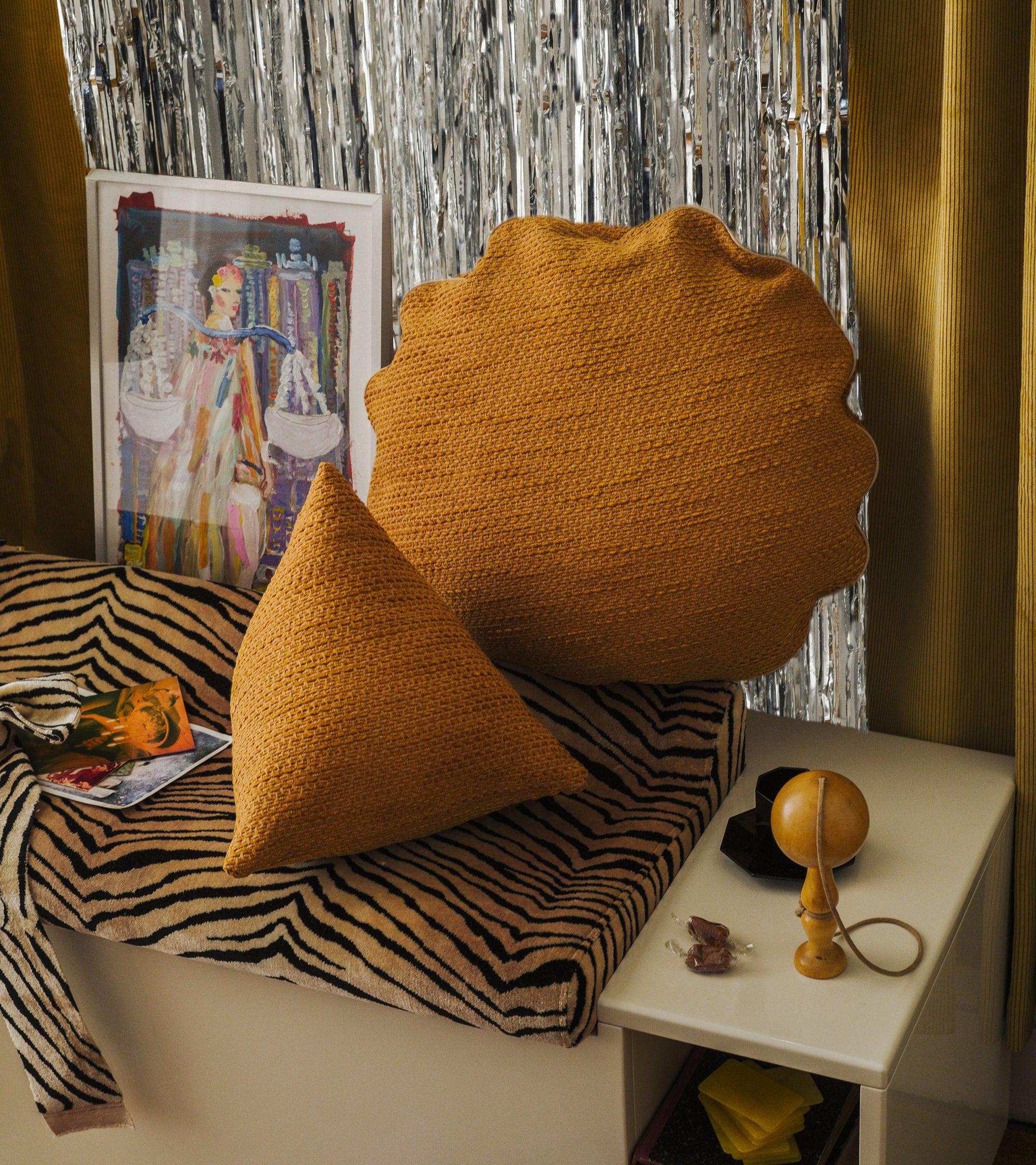 Coussin Bomboloni - Ocre