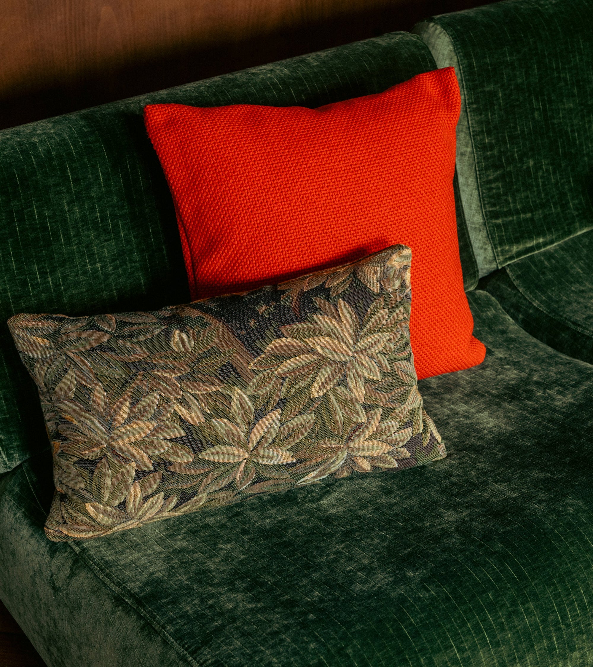 Coussin Carino en laine mélangée - Orange