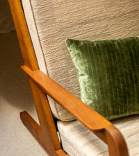 Coussin Carino en velours côtelé - Vert olive