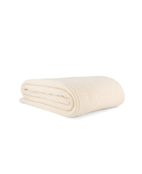 Plaid Baci en laine - Blanc crème