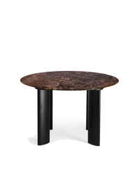 Table Carlotta Alta en marbre - Marron et Noir