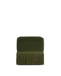 Pouf Nonna en velours - Vert sapin