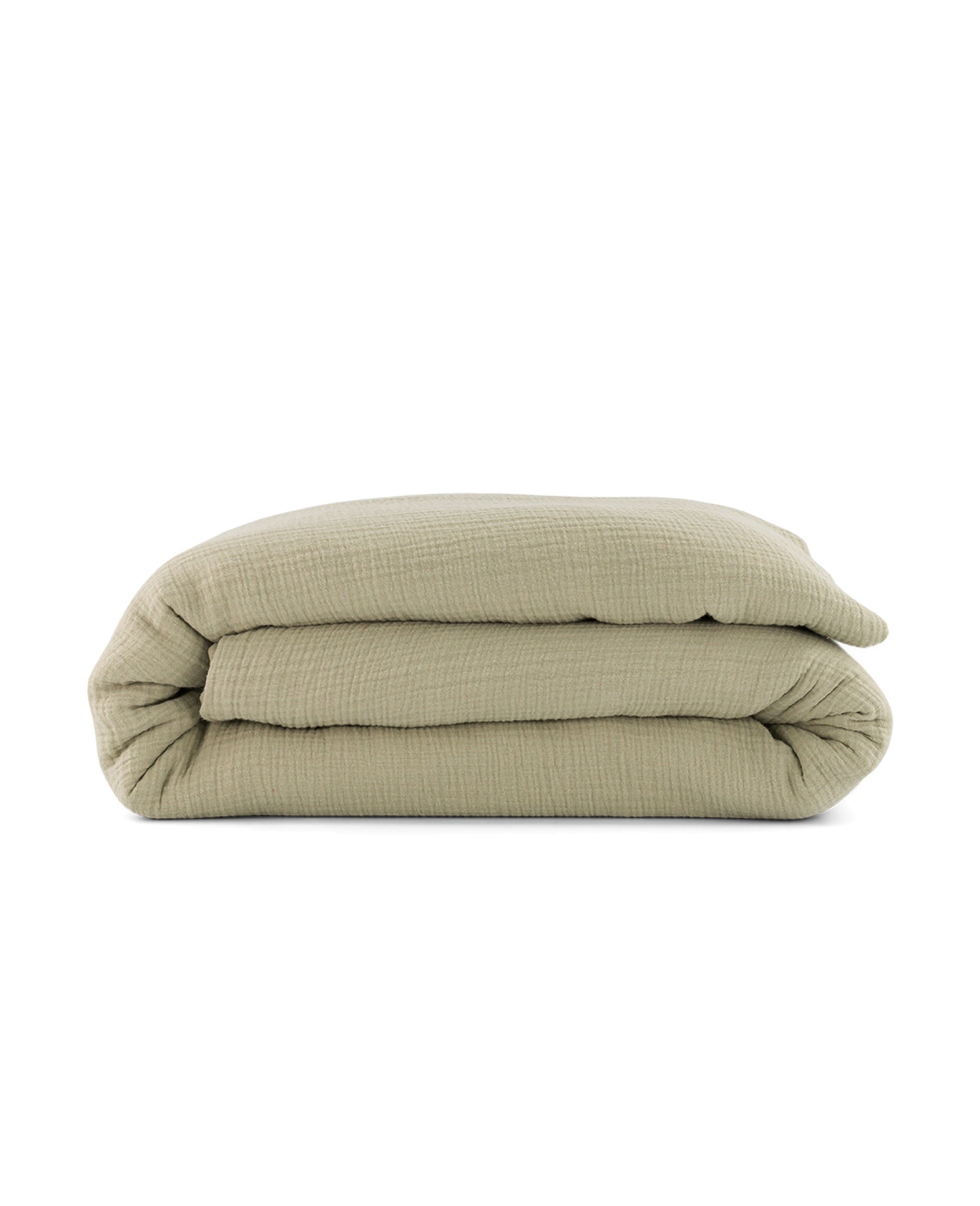 Housse de couette Como en gaze de coton - Vert d'eau