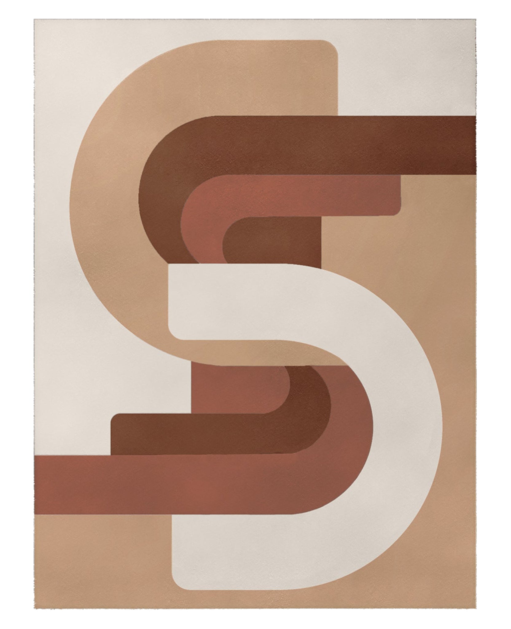 Tapis Roma 300x400 en laine - Beige rosé