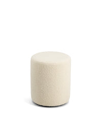 Pouf Mobile en laine bouclée - Blanc crème