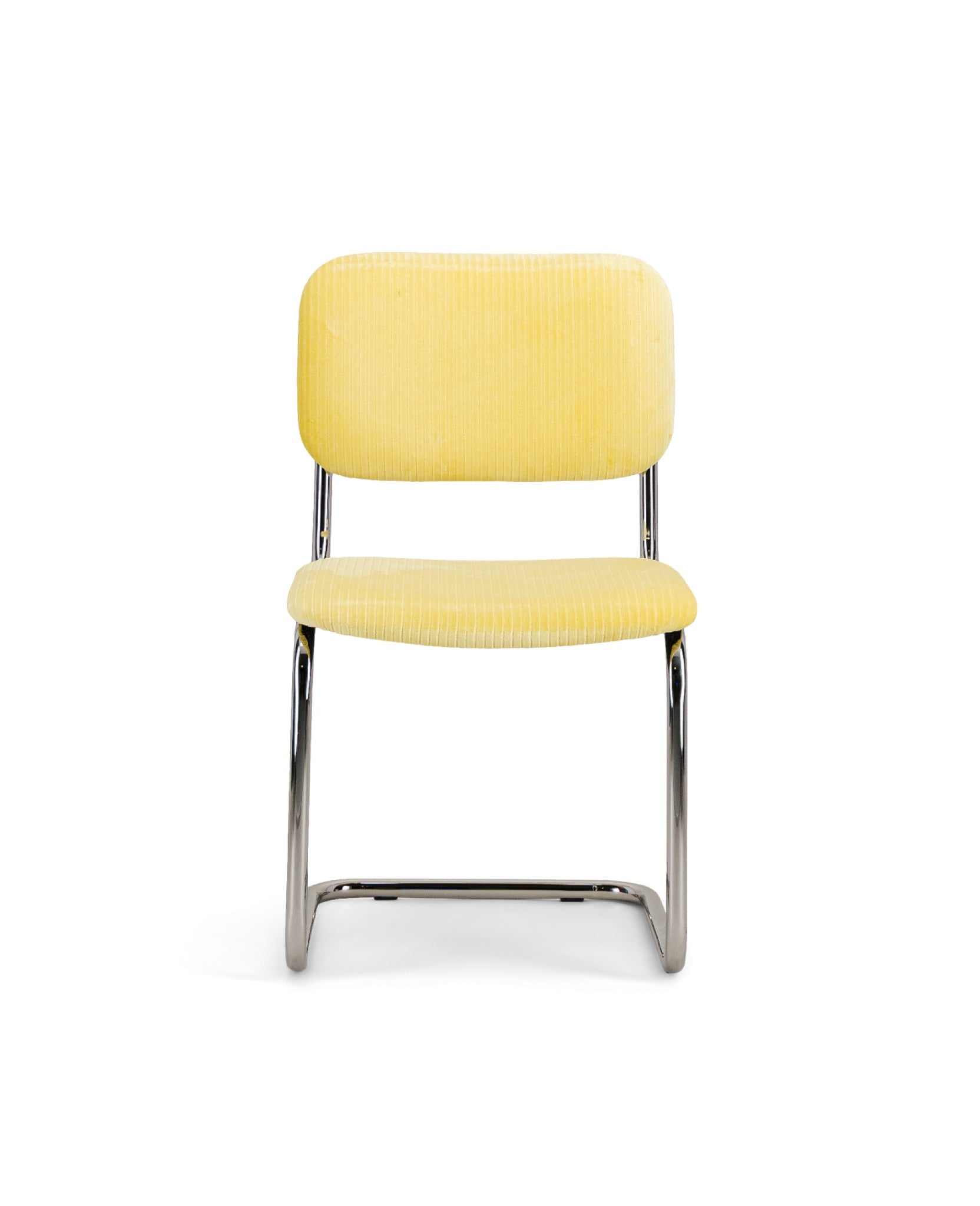 Chaise Classica en velours côtelé - Jaune