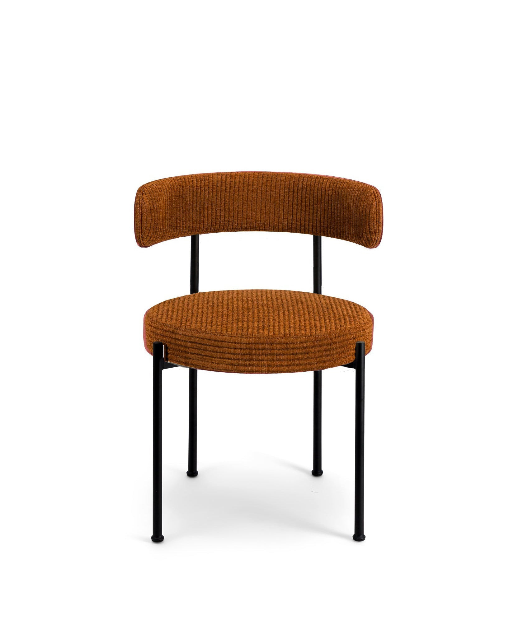 Chaise Libera en velours côtelé - Marron