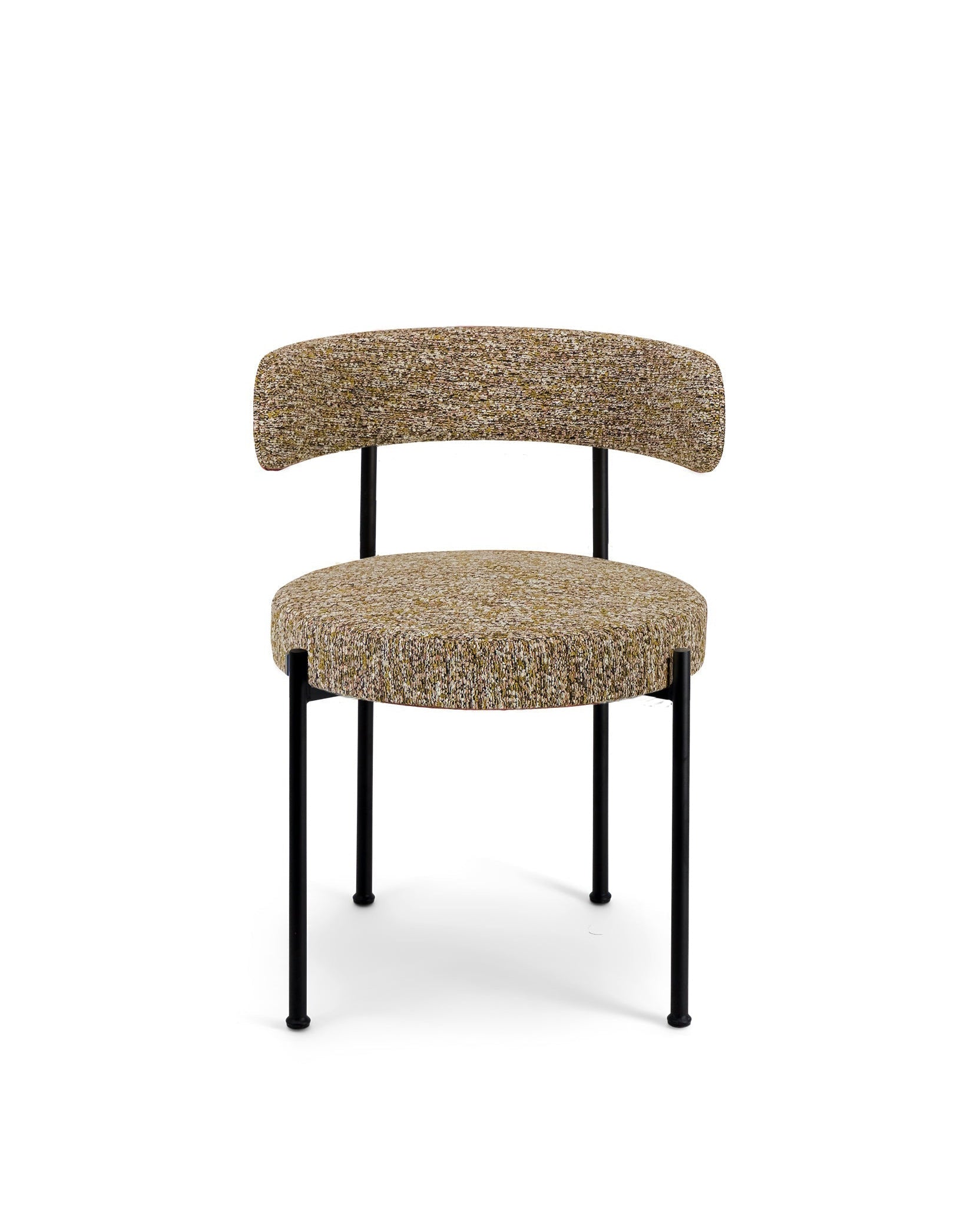 Chaise Libera structure effet tweed - Vert Et Marron