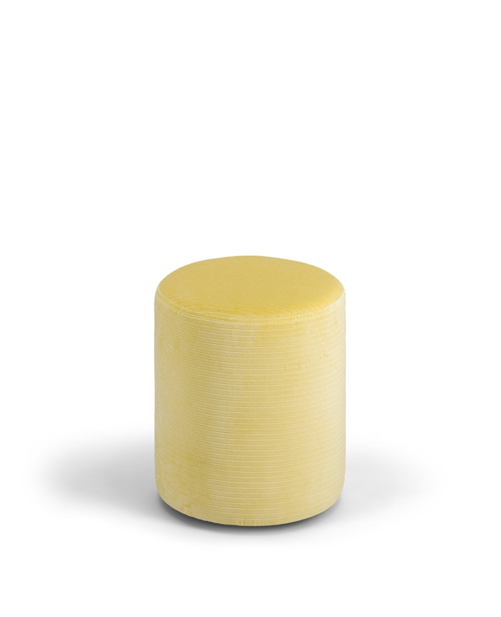 Pouf Mobile en velours côtelé - Jaune