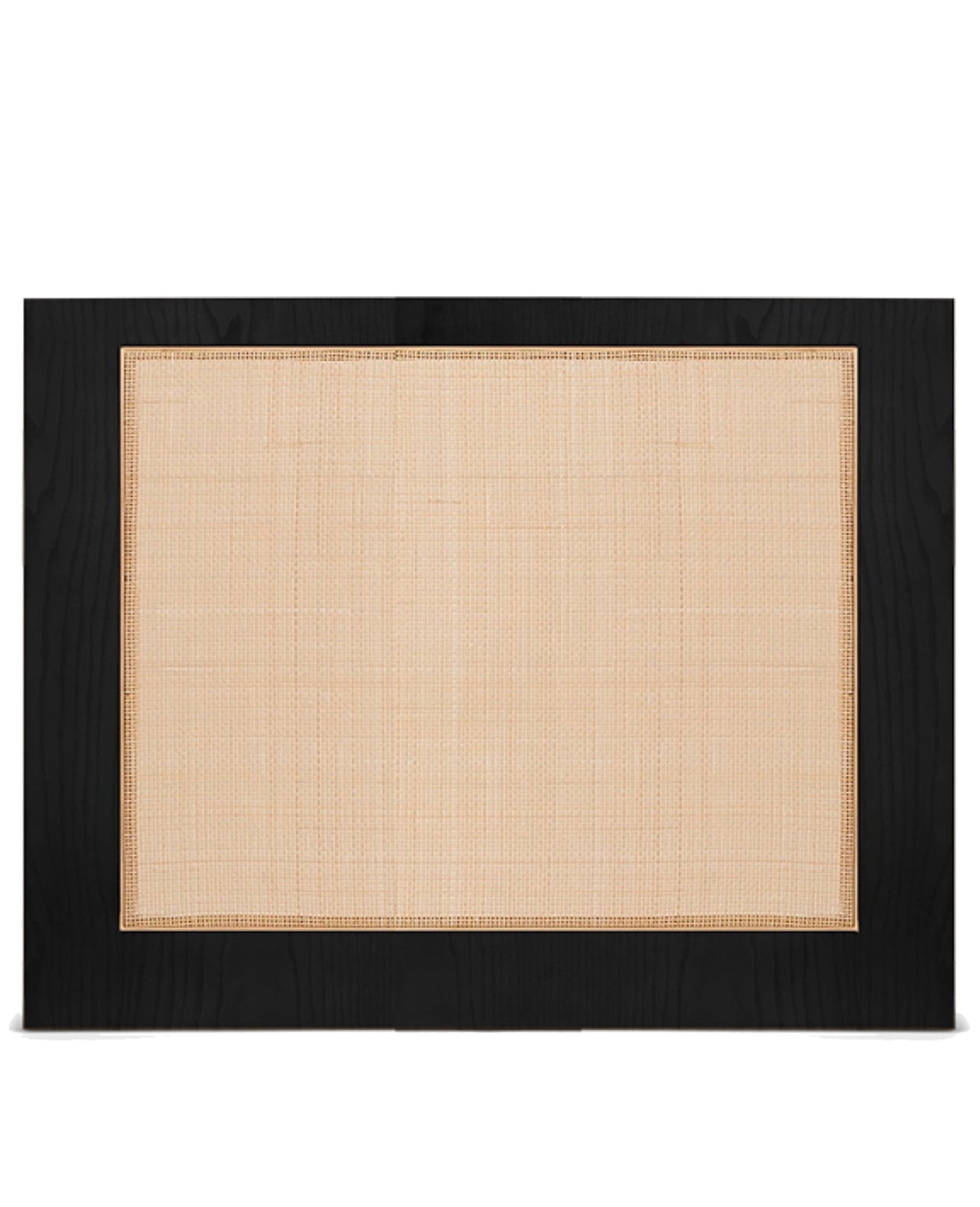 Sogno single headboard in wood and cane - Black