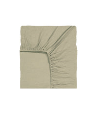 Drap-housse Como en gaze de coton - Vert d'eau