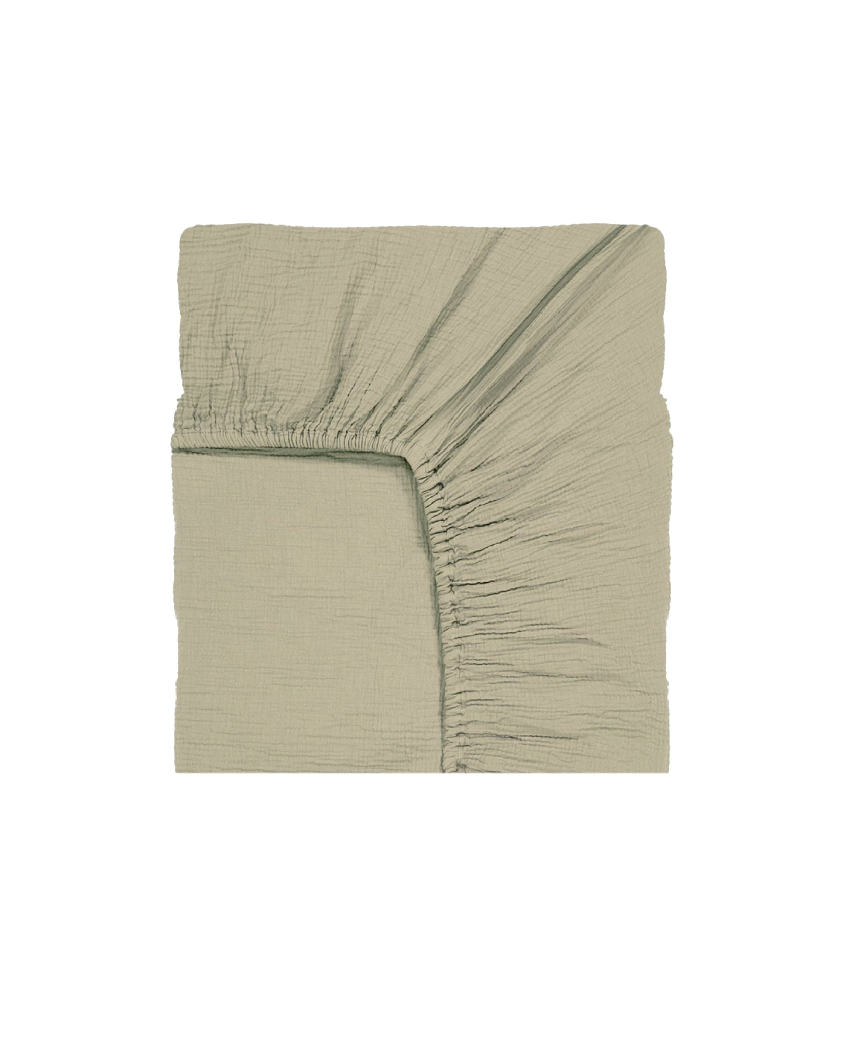 Drap-housse Como en gaze de coton - Vert d'eau