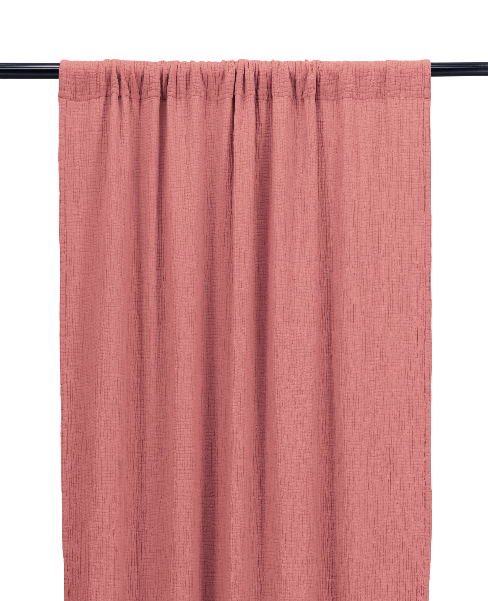 Rideau Bambina en gaze de coton - Rose