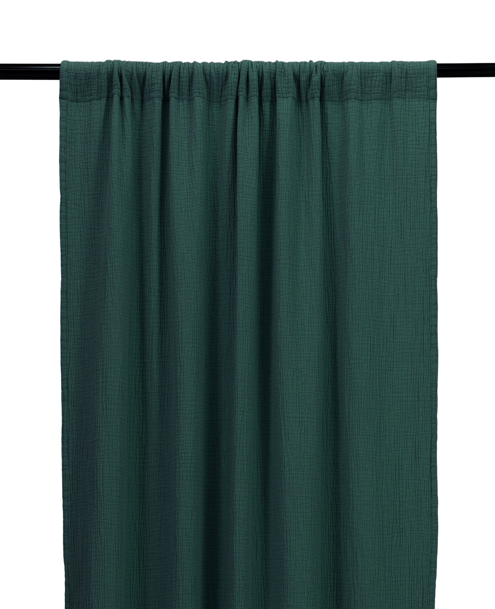Rideau Bambina en gaze de coton - Vert sapin