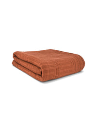 Plaid Concerto en gaze de coton - Marron