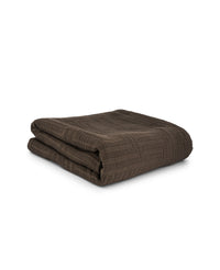 Plaid Concerto en gaze de coton - Gris charbon