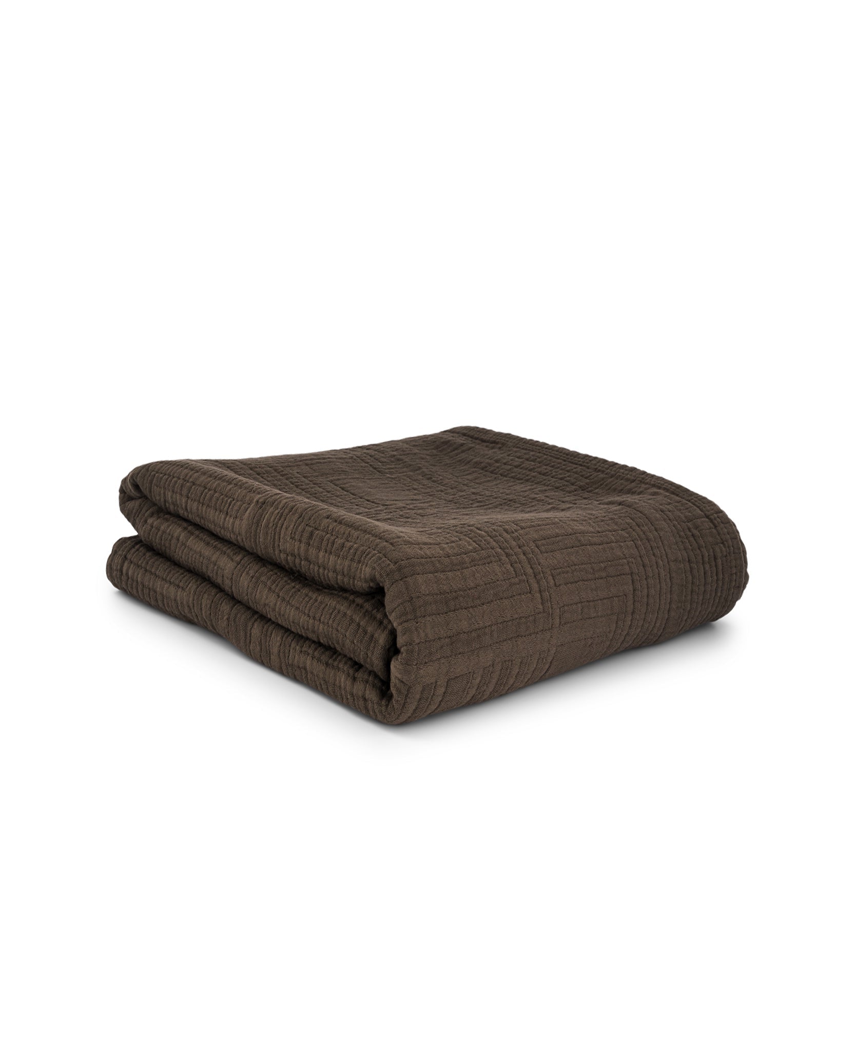 Plaid Concerto en gaze de coton - Gris charbon