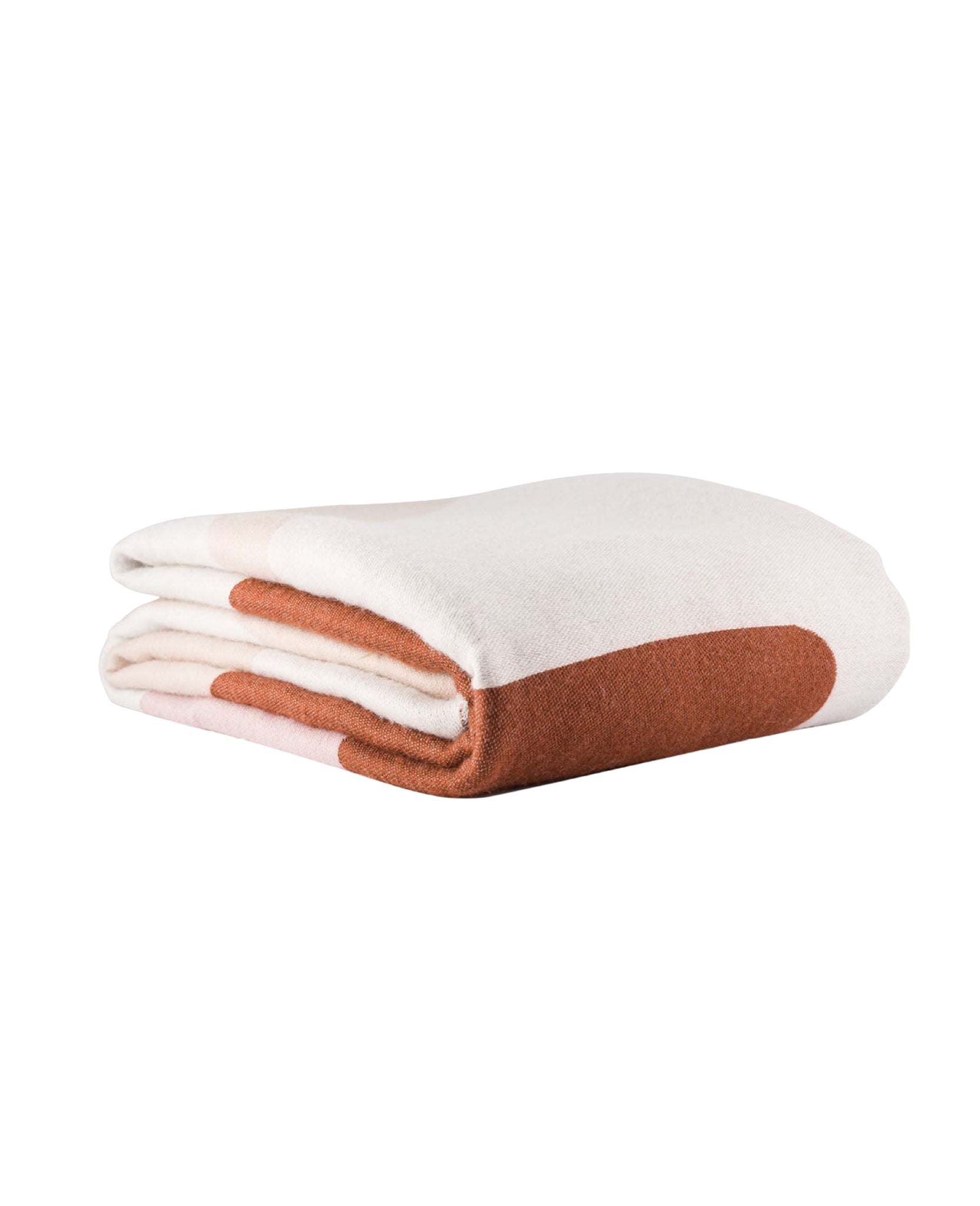Plaid Roma en laine - Beige rosé