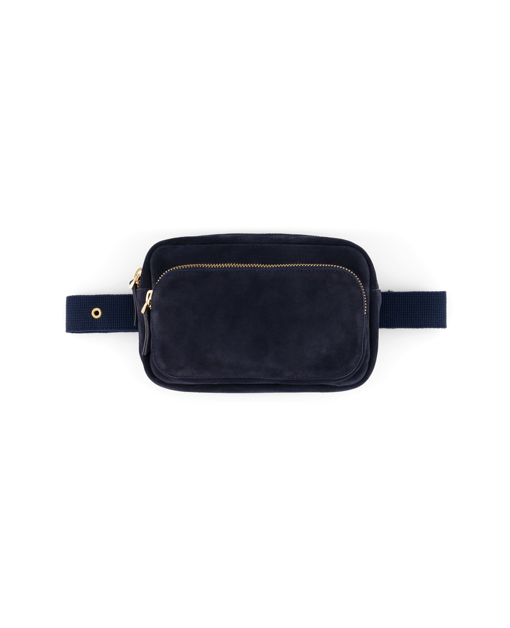 Andrea leather belt bag - Navy blue