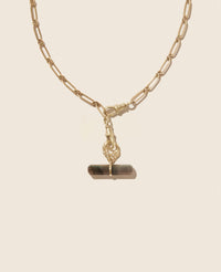 Pendentif Iman en or jaune avec diamant - Labradorite