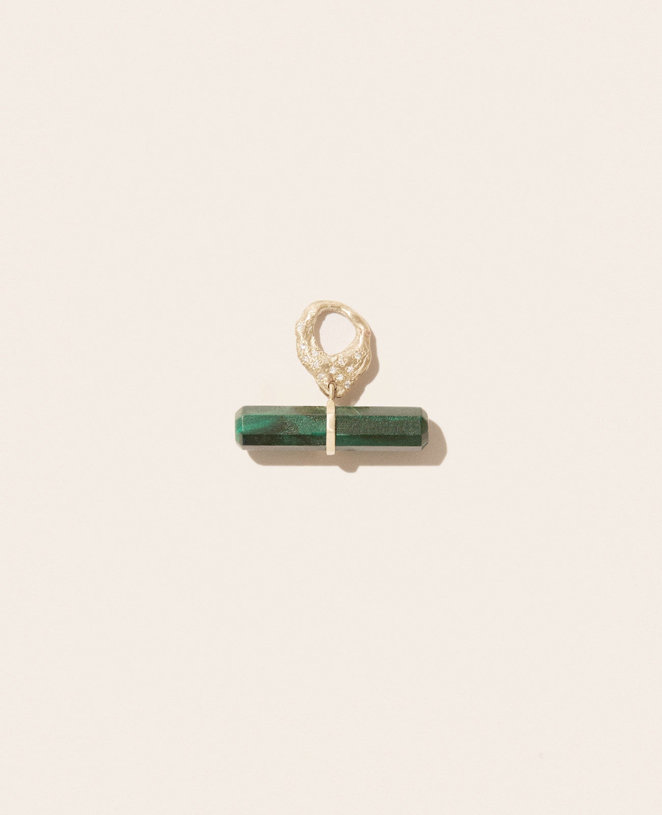 Pendentif Iman en or jaune sertie de diamant - Malachite & Diamant