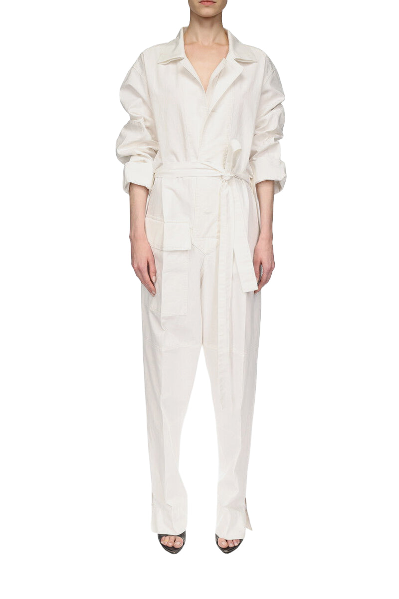 Utility Jumpsuit - Washed White